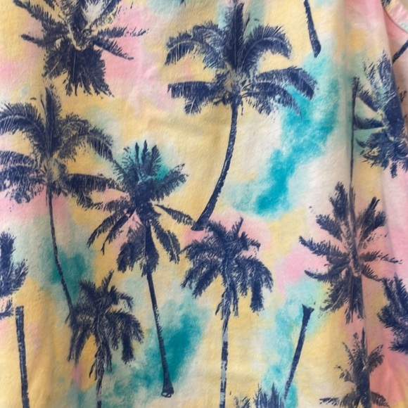 Girls Tropical Print T-shirt Tank Dress, size 10 - Picture 2 of 4